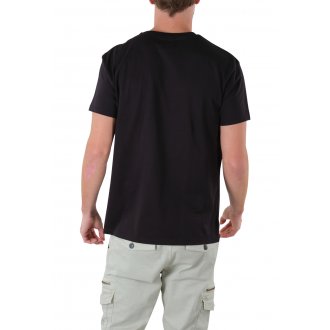 T-shirt col rond Deeluxe en coton avec manches courtes noir à motif petit coeur