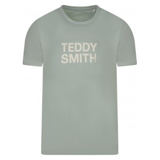 T-shirt col rond Teddy Smith en coton avec manches courtes vert