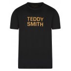 T-shirt col rond Teddy Smith en coton avec manches courtes noir