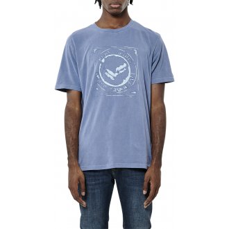 T-shirt à col rond et coupe droite Kaporal en coton biologique bleu