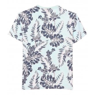 T-shirt Junior Garçon avec manches courtes et col rond Kaporal coton ciel fleuri