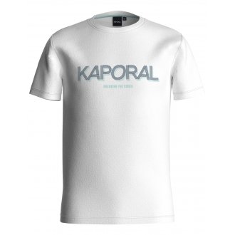 T-shirt Junior Garçon avec manches courtes et col rond Kaporal blanc