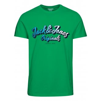 T-shirt avec manches courtes et col rond Jack & Jones coton vert