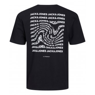 T-shirt avec manches courtes et col rond Jack & Jones coton noir