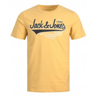 T-shirt Junior Garçon avec manches courtes et col rond Jack & Jones Jjelogo coton jaune