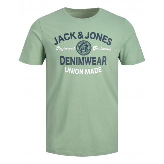 T-shirt Junior Garçon avec manches courtes et col rond Jack & Jones Jjelogo coton vert d'eau