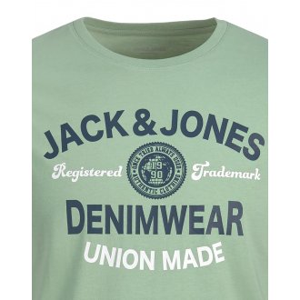 T-shirt Junior Garçon avec manches courtes et col rond Jack & Jones Jjelogo coton vert d'eau
