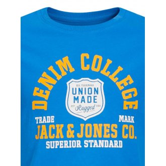 T-shirt Junior Garçon avec manches courtes et col rond Jack & Jones Jjelogo coton bleu