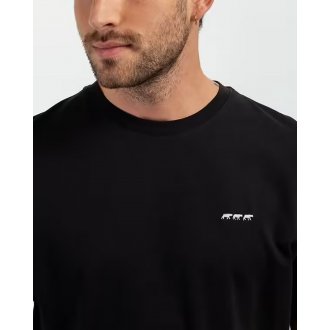 T-shirt col rond M.A.G. Corner en coton avec manches courtes noir
