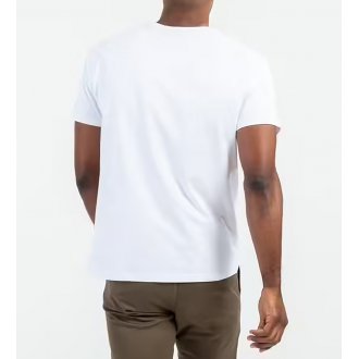 T-shirt col rond M.A.G. Corner en coton avec manches courtes blanc