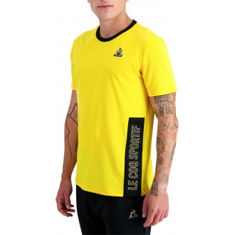 T-shirt avec manches courtes et col rond Coq Sportif jaune