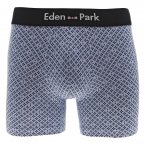 Boxer Eden Park en coton bleu motif trèfles