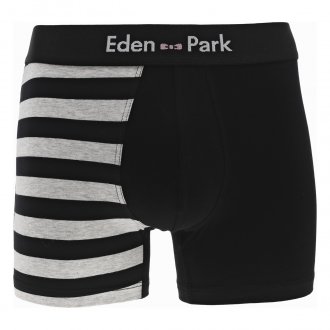 Boxer Eden Park en coton noir rayé