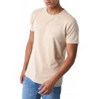 T-shirt col rond Project X avec manches courtes beige