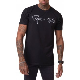 T-shirt col rond Project X avec manches courtes noir