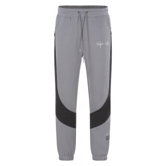 Pantalon de jogging avec liens de serrage à la taille élastiquée Project X gris