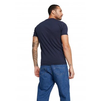 T-shirt col rond New balance en coton avec manches courtes bleu marine
