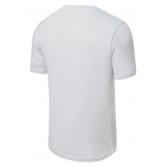 T-shirt col rond New Balance en coton avec manches courtes blanc