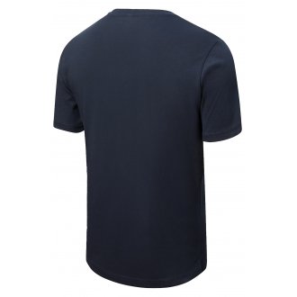 T-shirt col rond New Balance en coton avec manches courtes bleu marine