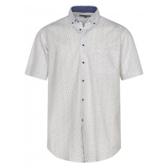 Chemise avec manches courtes et col américain Bande Originale coton blanche