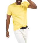 T-shirt avec manches courtes et col rond Mise au Green coton jaune