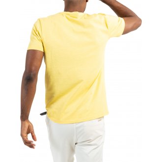 T-shirt avec manches courtes et col rond Mise au Green coton jaune