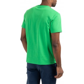 T-shirt col rond Mise au Green en coton avec manches courtes vert
