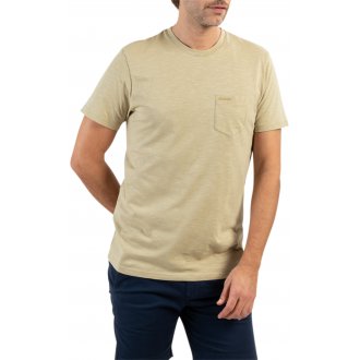 T-shirt avec manches courtes et col rond Mise au Green coton tilleul