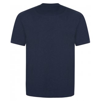 T-shirt col rond Redfield en coton avec manches courtes bleu marine