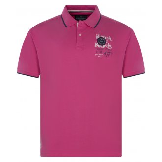 Polo Redfield en coton avec manches courtes rose