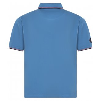 Polo Redfield en coton avec manches courtes bleu