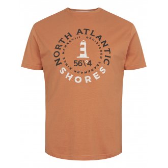 T-shirt col rond North 56°4 en coton à manches courtes orange