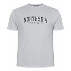 T-shirt col rond North 56°4 en coton à manches courtes blanc