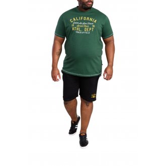 T-shirt avec manches courtes et col rond Duke coton vert