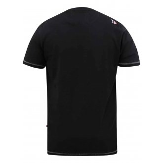 T-shirt avec manches courtes et col rond Duke coton noir