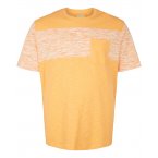 T-shirt avec manches courtes et col rond Tom Tailor + coton orange chiné