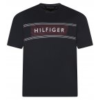 T-shirt avec manches courtes et col rond Tommy Hilfiger Big & Tall Grande Taille coton marine