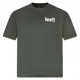 T-shirt avec manches courtes et col rond Levi's® coton kaki