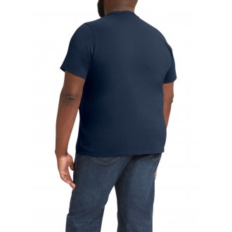 T-shirt droit Levi's® en coton bleu marine à imprimé poitrine rouge et col rond