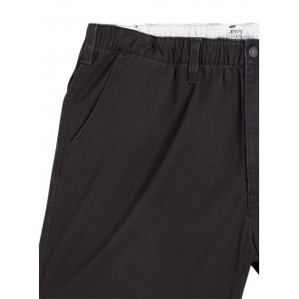 Short 5 poches Levi's® en coton stretch noir uni à coupe courte et taille élastiquée