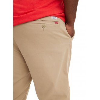 Pantalon Chino Levi's® en coton stretch beige uni, coupe ajustée et taille élastiquée