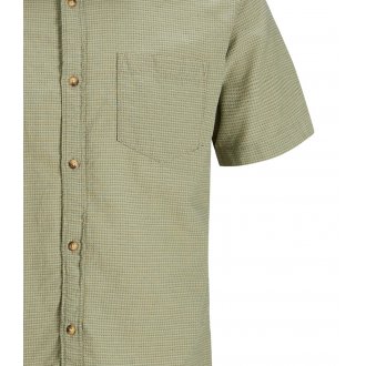 Chemise avec manches courtes et col français Jack & Jones + Grande Taille coton olive à pois