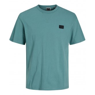 T-shirt avec manches courtes et col rond Jack & Jones + coton vert