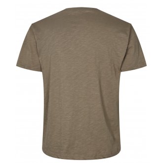 T-shirt col rond North 56°4 en coton avec manches courtes kaki