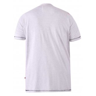 T-shirt col rond Duke Loughton en coton avec manches courtes gris clair