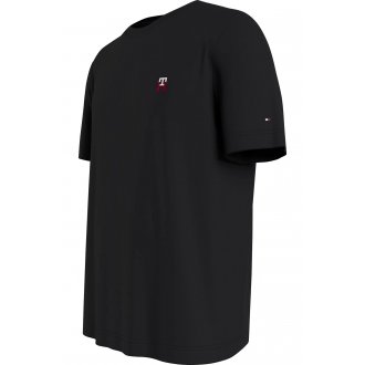 T-shirt col rond Tommy Hilfiger en coton noir