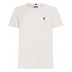 T-shirt Tommy Hilfiger avec manches courtes et col rond écru