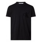 T-shirt col rond Calvin Klein avec manches courtes noir