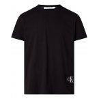 T-shirt col rond Calvin Klein avec manches courtes noir