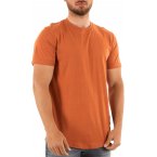 T-shirt Calvin Klein coton avec manches courtes et col rond orange